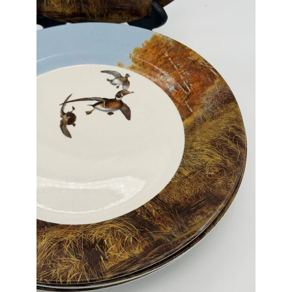 Ducks Unlimited Dinner Plates Duck Hunting 10-1/2
